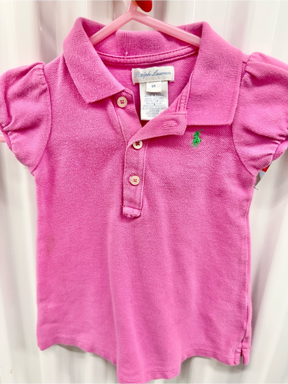 Ralph Lauren Pink Polo Dress for Kids 6 months